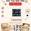Mắt thú đen 7mm – Phụ kiện handmade cho thú bông, búp bê len